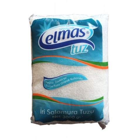 Elmas İri Salamura Tuz 3000 Gr.